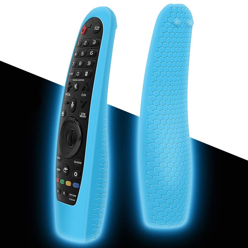 Winceed Remote Silicone Case Compatible with LG AN-MR19BA Smart TV Magic Remote Control, Shockproof Protective Cover for LG Smart TV Remote AN-MR18BA/AN-MR650/AN-MR600 (Glow Blue) - Image 1